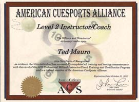 Certified Billiards Instructor. 8 Ball Winning Strategies Author is Certified Billiards Instructor.