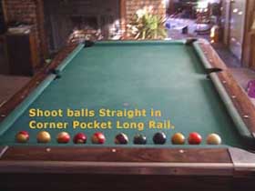 pool school, Billiards Instruction, Straight in Drill