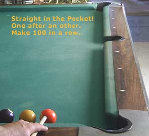 Pool School, Pool Tips, Straight in Drill