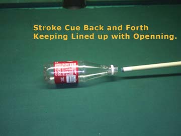 pool Instruction, Straight Stroke Billiards Drill.